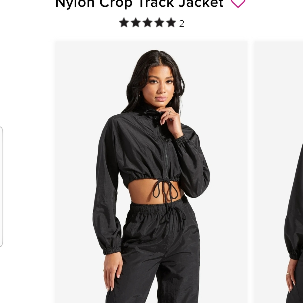 Nylon Crop Track Jacket
